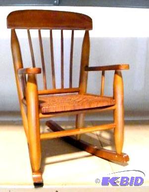 Kids Wooden Rocking Chair - Wicker ...