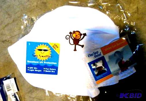 Large White Kids Sunshade Hat - Mon...