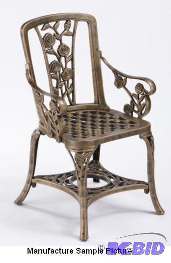 Set of 2 Bronze Resin Bistro Chairs...
