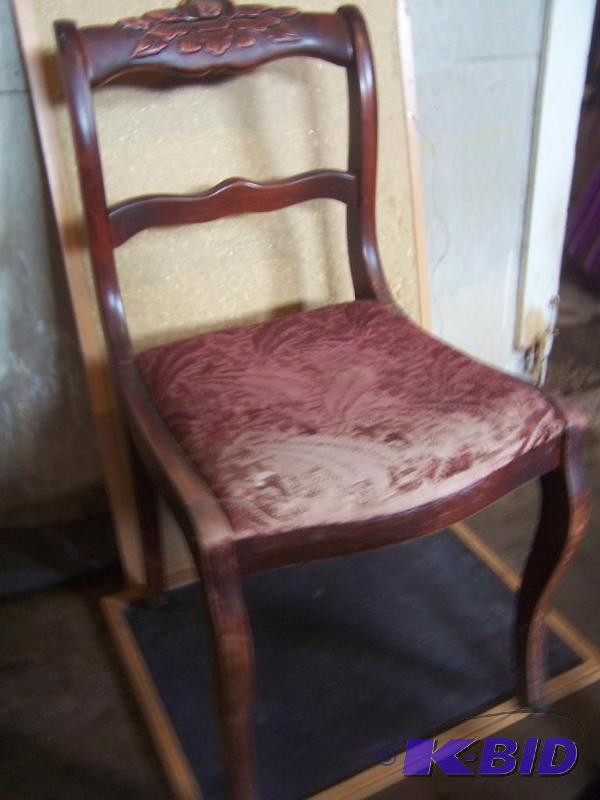 Antique Chair. Oriental upholestry ...