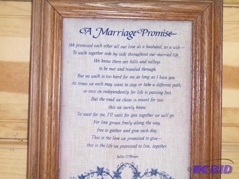 A marriage promise (home dcor.)...