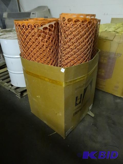 lot 122 image: 3 rolls of plastic orange snow fenc...