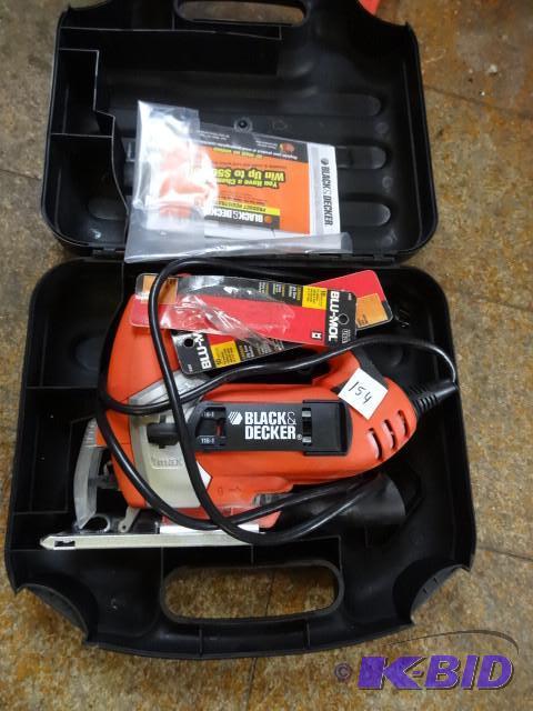 lot 154 image: Black and Decker jig saw in case...