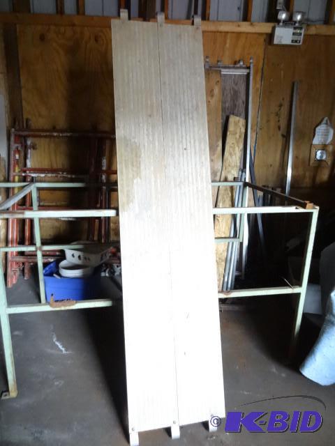 lot 45 image: 2 aluminum scaffold planks. 84 x 19...