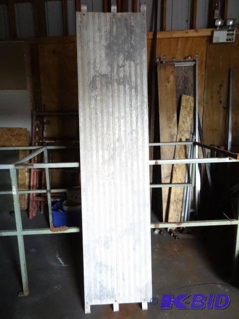 lot 56 image: 2 aluminum scaffold planks. 84 x 19...