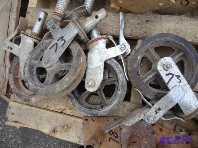 lot 73 image: 4 scaffolding wheels...