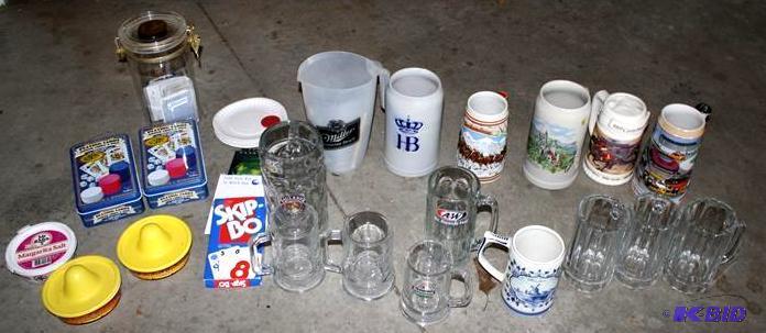 lot 104 image: Collection of Beersteins and beer m...