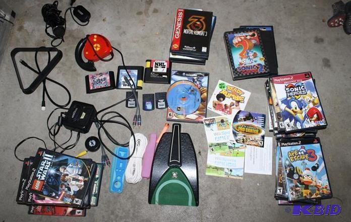 lot 105 image: Box of games. Playstation and Genes...