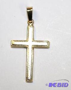 lot 114 image: Gold 14K cross pendent...