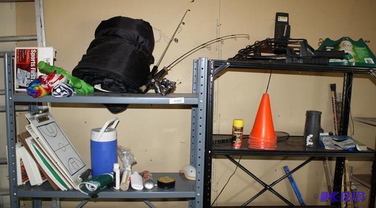lot 131 image: All items pictured on shelf. Shelve...