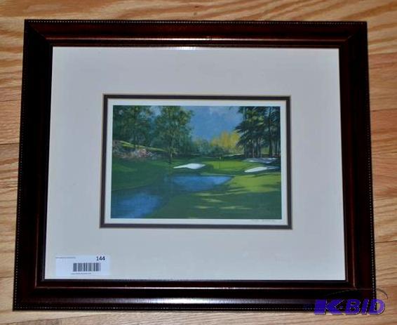 lot 144 image: Signed framed print by Judy Obrien...
