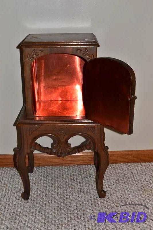 lot 15 image: Antique cigar Humidor May be walnut...