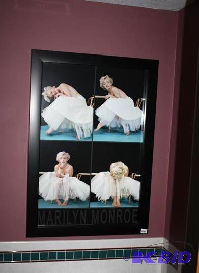lot 16 image: Large Marilyn Monroe Framed Print &...