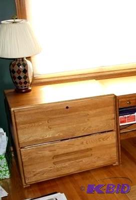 lot 29 image: File drawer matching the desk set i...