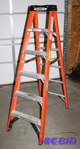 lot 79 image: Werner 6 Orange Step Ladder...