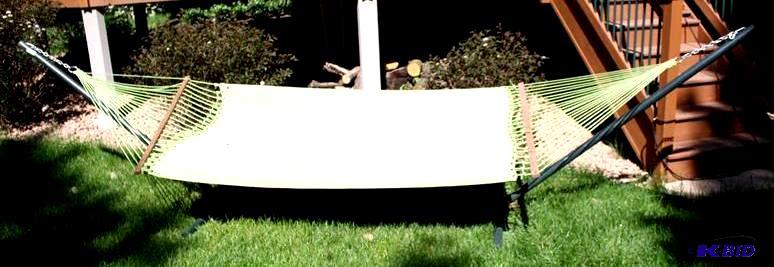 lot 91 image: Hammock with metal frame. The frame...