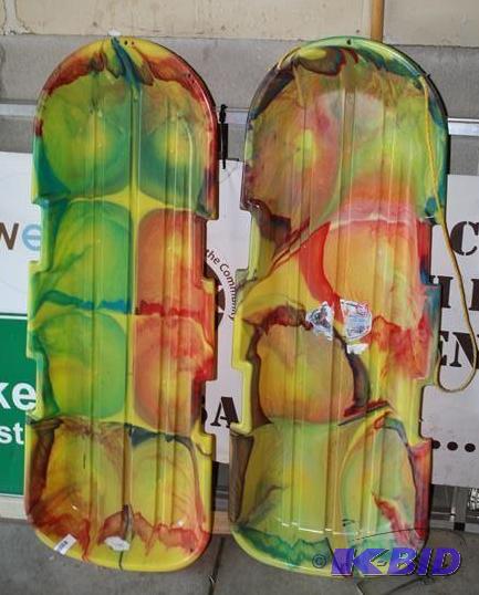 lot 99 image: 2 Rainbow Colored Sleds &nbsp48&qu...