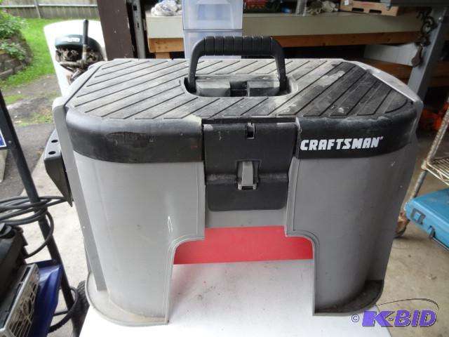 lot 106 image: Craftsman stool and tool caddy...