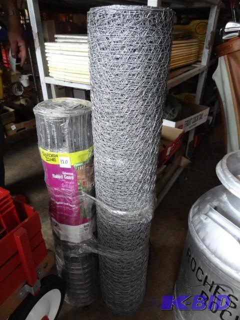 lot 120 image: 125 of chicken fence wire. 36"...