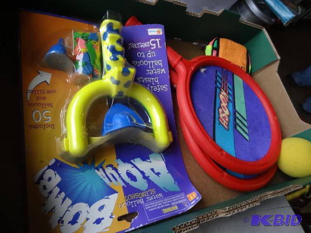 lot 148 image: Koosh ball game. Aqua bomb water ba...