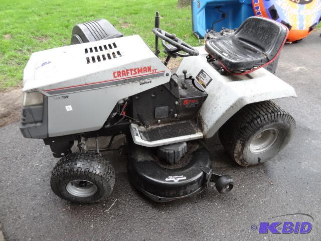 lot 15 image: Craftsman 42" lawn tarctor. Br...