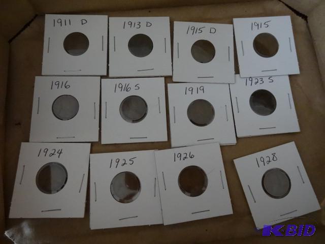 lot 258 image: 12 collector pennies...