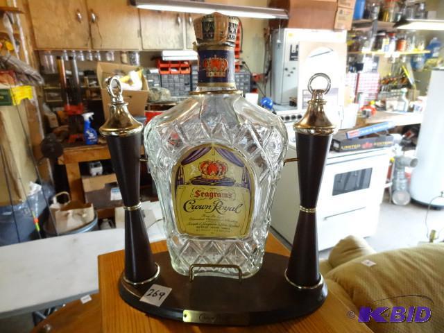 lot 269 image: Seagrams crown royal tipping dispen...