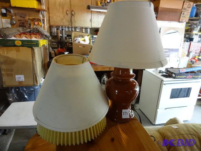 lot 273 image: Table lamp with 2 extra shades...