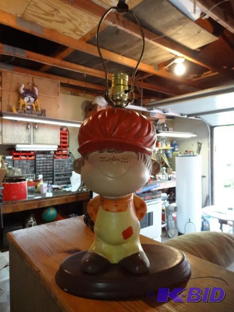 lot 297 image: Ceramic table lamp. No shade...