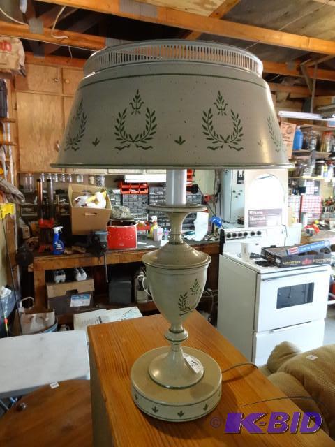 lot 298 image: All metal table lamp...