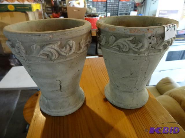 lot 299 image: 2 ceramic flower pots...