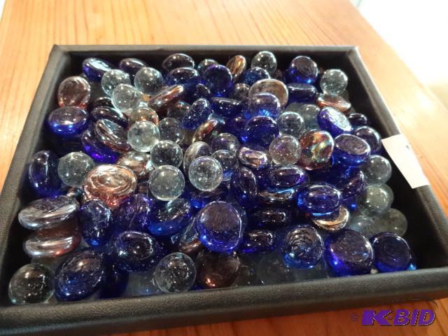 lot 308 image: Glass colored marbles...