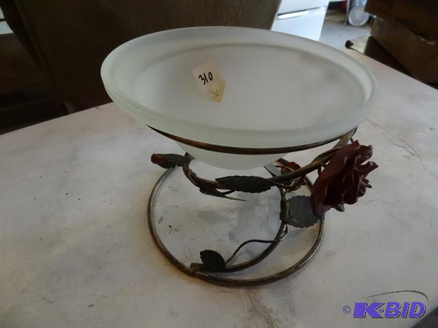 lot 310 image: Bowl with metal stand...