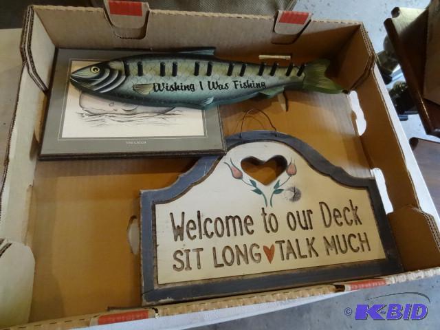lot 323 image: 3 wood wall hangings...