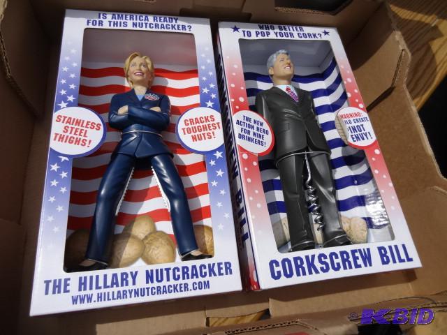 lot 353 image: Hillary nut cracker doll, and Bill ...