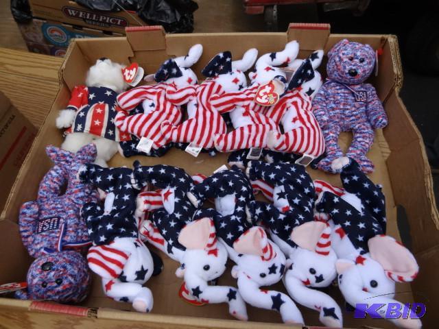 lot 363 image: 12 beanie babies stars and stripes....