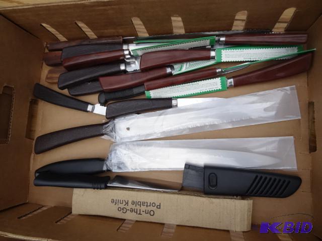 lot 369 image: Misc kitchen knives. On the go port...