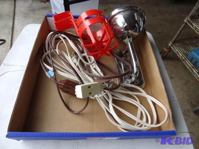 lot 77 image: Extension cords. Top to a vintage f...