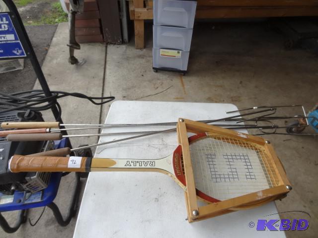 lot 92 image: Sportcraft rally vintage tennis rac...
