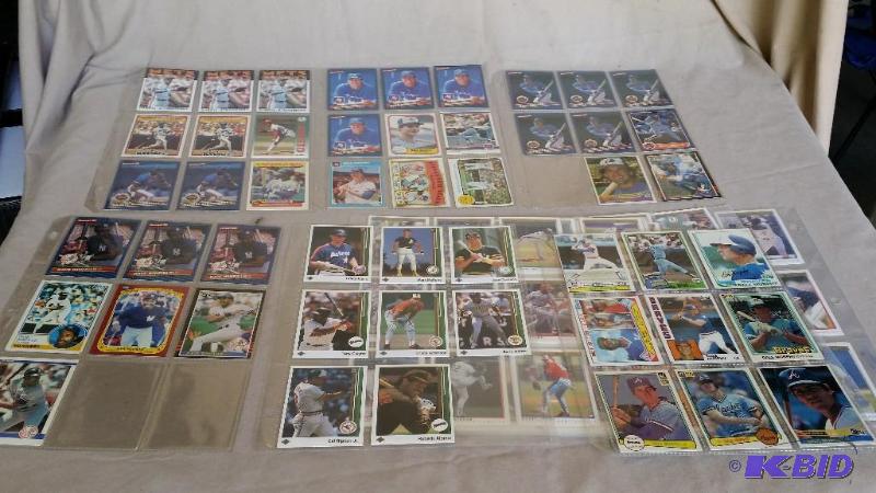 Baseball cards in 3 ring binder she...