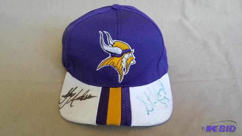 Signed Vikings hat signed by Steve ...
