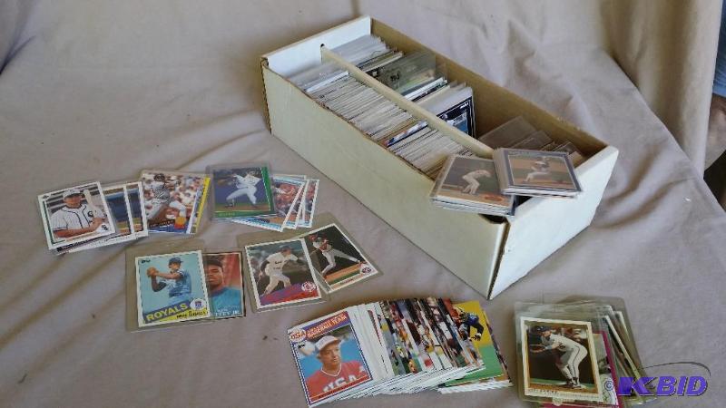 Baseball and Football cards, with l...