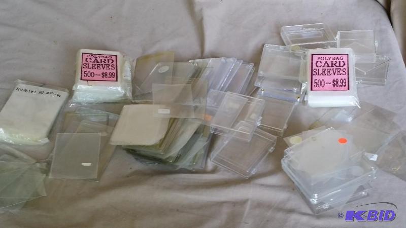 Lot of card protectors and screwdow...