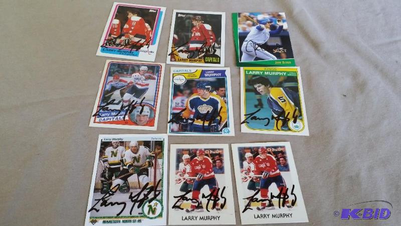 Signed Hockey and Baseball cards in...