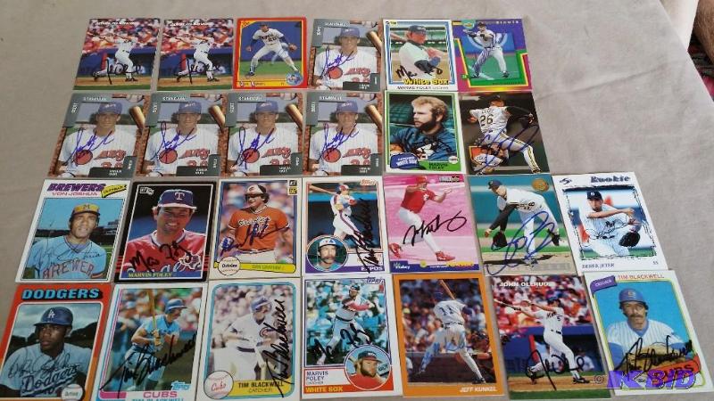 Signed Baseball cards including Vo...