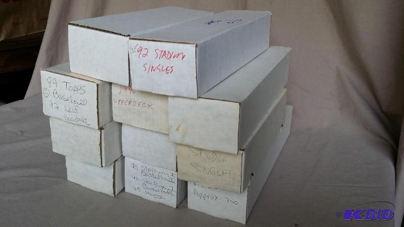 11 Boxes of Hockey, Baseball, Baske...