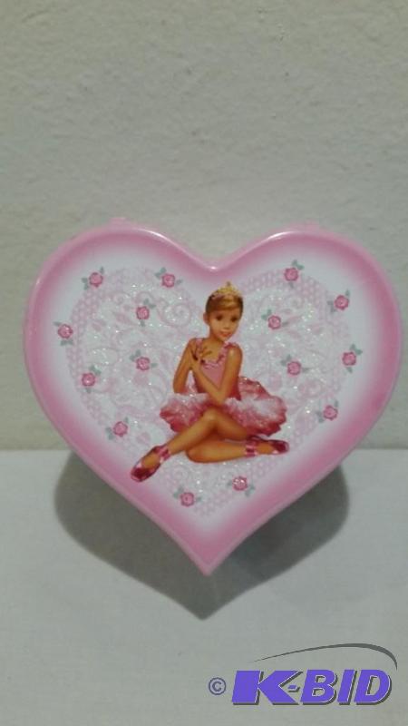 Girls Heart Ballerina Music  Jewelry Box