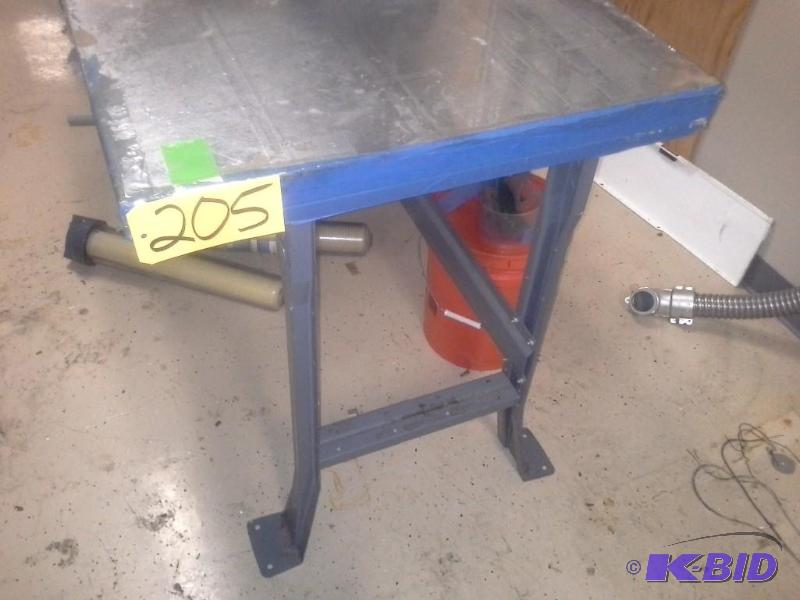 lot 205 image: Metal Work Table,