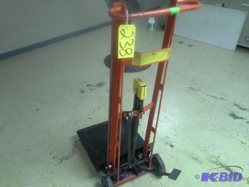 lot 238 image: Wesco 2 Wheel Dolly, Pump Lift.