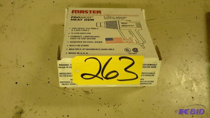 lot 263 image: Master Appliance Proheat Heat Gun,